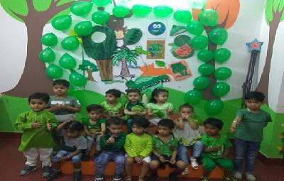 Green Colour Day Celebrated At Goodwill Kindergarten, Om Vihar